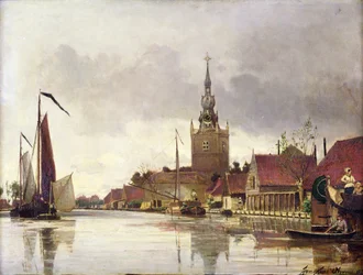 Ansicht von Overschie bei Rotterdam, 1856